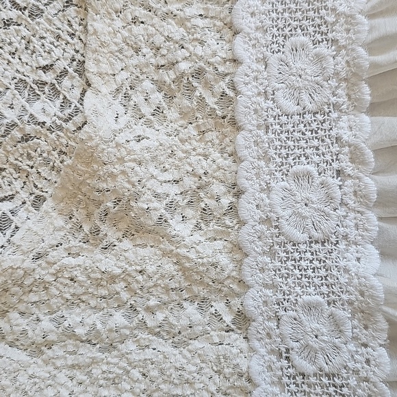 Vintage Fairycore Ethereal Whimsical Cottagecore Sheer Lace Flowy Blouse - Picture 8 of 13